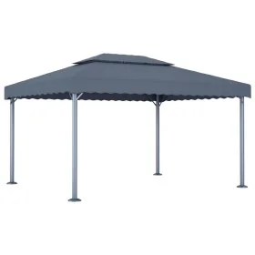 Cenador gris antracita aluminio 400x300 cm de vidaXL, Carpas y cenadores - Ref: Foro24-48063, Precio: 387,25 €, Descuento: %