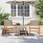 Sillas de jardín con cojín 2 uds ratán PE beige y madera acacia de , Sillas de jardín - Ref: Foro24-368713, Precio: 128,18 €,...