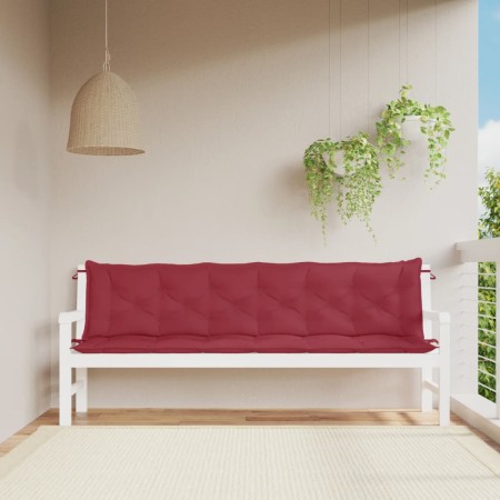 Cojines de banco de jardín 2 uds rojo tinto 200x50x7 cm de , Cojines para sillas y sofás - Ref: Foro24-361744, Precio: 60,23 ...