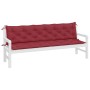 Cojines de banco de jardín 2 uds rojo tinto 200x50x7 cm de , Cojines para sillas y sofás - Ref: Foro24-361744, Precio: 60,23 ...