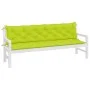 Cojines de banco de jardín 2 uds verde brillante 200x50x7 cm de , Cojines para sillas y sofás - Ref: Foro24-361746, Precio: 5...