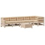 Juego de muebles de jardín 7 pzas y cojines madera maciza pino de , Conjuntos de jardín - Ref: Foro24-3250876, Precio: 753,56...
