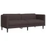 Sofá de 3 plazas tela marrón oscuro de , Sofás - Ref: Foro24-372616, Precio: 309,34 €, Descuento: %