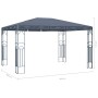 Cenador gris antracita 400x300 cm de vidaXL, Carpas y cenadores - Ref: Foro24-48049, Precio: 278,31 €, Descuento: %