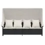 Liege mit Verdeck und schwarzen synthetischen Rattankissen von , Liegen - Ref: Foro24-368353, Preis: 256,71 €, Rabatt: %