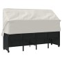 Tumbona con capota y cojines ratán sintético negro de , Tumbonas - Ref: Foro24-368353, Precio: 256,34 €, Descuento: %