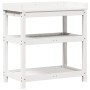 Mesa plantación con estantes madera pino blanco 82,5x45x86,5 cm de , Soportes para macetas - Ref: Foro24-832433, Precio: 112,...