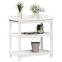 Mesa plantación con estantes madera pino blanco 82,5x45x86,5 cm de , Soportes para macetas - Ref: Foro24-832433, Precio: 112,...