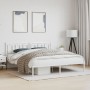 Estructura de cama de metal con cabecero blanco 180x200 cm de , Camas y somieres - Ref: Foro24-374294, Precio: 120,54 €, Desc...