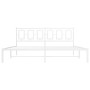 Estructura de cama de metal con cabecero blanco 180x200 cm de , Camas y somieres - Ref: Foro24-374294, Precio: 120,54 €, Desc...