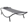 Tumbona de acero gris 200x90 cm de vidaXL, Camas para exteriores - Ref: Foro24-48082, Precio: 83,44 €, Descuento: %
