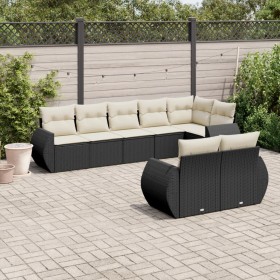 Set de sofás de jardín 8 piezas y cojines ratán sintético negro de , Conjuntos de jardín - Ref: Foro24-3253953, Precio: 557,1...