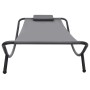 Tumbona de acero gris 200x90 cm de vidaXL, Camas para exteriores - Ref: Foro24-48082, Precio: 83,44 €, Descuento: %