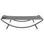 Tumbona de acero gris 200x90 cm de vidaXL, Camas para exteriores - Ref: Foro24-48082, Precio: 83,44 €, Descuento: %