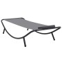 Tumbona de acero gris 200x90 cm de vidaXL, Camas para exteriores - Ref: Foro24-48082, Precio: 83,44 €, Descuento: %