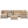 Juego de muebles de jardín 7 pzas y cojines madera maciza pino de , Conjuntos de jardín - Ref: Foro24-3250912, Precio: 751,89...