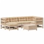 Juego de muebles de jardín 7 pzas y cojines madera maciza pino de , Conjuntos de jardín - Ref: Foro24-3250912, Precio: 751,89...