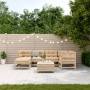 Juego de muebles de jardín 7 pzas y cojines madera maciza pino de , Conjuntos de jardín - Ref: Foro24-3250912, Precio: 751,89...