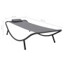 Tumbona de acero gris 200x90 cm de vidaXL, Camas para exteriores - Ref: Foro24-48082, Precio: 83,44 €, Descuento: %