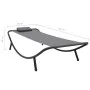 Tumbona de acero gris 200x90 cm de vidaXL, Camas para exteriores - Ref: Foro24-48082, Precio: 82,33 €, Descuento: %