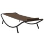Tumbona de acero marrón 200x90 cm de vidaXL, Camas para exteriores - Ref: Foro24-48081, Precio: 81,12 €, Descuento: %