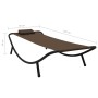 Tumbona de acero marrón 200x90 cm de vidaXL, Camas para exteriores - Ref: Foro24-48081, Precio: 81,12 €, Descuento: %