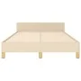 Estructura de cama con cabecero tela crema 120x190 cm de , Camas y somieres - Ref: Foro24-3270504, Precio: 182,77 €, Descuent...