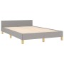 Estructura de cama con cabecero tela gris claro 120x190 cm de , Camas y somieres - Ref: Foro24-3270527, Precio: 159,12 €, Des...