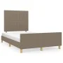 Estructura de cama con cabecero tela gris taupe 120x190 cm de , Camas y somieres - Ref: Foro24-3270531, Precio: 143,87 €, Des...