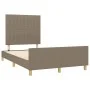 Estructura de cama con cabecero tela gris taupe 120x190 cm de , Camas y somieres - Ref: Foro24-3270531, Precio: 143,87 €, Des...