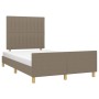 Estructura de cama con cabecero tela gris taupe 120x190 cm de , Camas y somieres - Ref: Foro24-3270531, Precio: 145,78 €, Des...