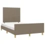 Estructura de cama con cabecero tela gris taupe 120x190 cm de , Camas y somieres - Ref: Foro24-3270531, Precio: 143,87 €, Des...