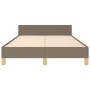 Estructura de cama con cabecero tela gris taupe 120x190 cm de , Camas y somieres - Ref: Foro24-3270531, Precio: 145,78 €, Des...