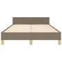 Estructura de cama con cabecero tela gris taupe 120x190 cm de , Camas y somieres - Ref: Foro24-3270531, Precio: 143,87 €, Des...