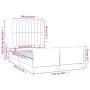 Estructura de cama con cabecero tela gris taupe 120x190 cm de , Camas y somieres - Ref: Foro24-3270531, Precio: 143,87 €, Des...
