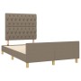 Estructura de cama con cabecero tela gris taupe 120x190 cm de , Camas y somieres - Ref: Foro24-3270538, Precio: 176,20 €, Des...