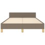 Estructura de cama con cabecero tela gris taupe 120x190 cm de , Camas y somieres - Ref: Foro24-3270538, Precio: 176,20 €, Des...