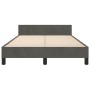 Estructura cama con cabecero terciopelo gris oscuro 120x190 cm de , Camas y somieres - Ref: Foro24-3270567, Precio: 154,02 €,...