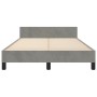 Estructura cama con cabecero terciopelo gris claro 120x190 cm de , Camas y somieres - Ref: Foro24-3270602, Precio: 181,52 €, ...