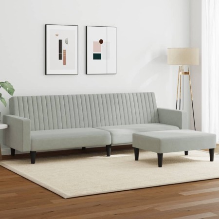 Juego de sofás 2 piezas terciopelo gris claro de , Sofás - Ref: Foro24-3216280, Precio: 343,97 €, Descuento: %