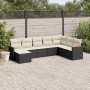 Set de sofás de jardín 8 piezas y cojines ratán sintético negro de , Conjuntos de jardín - Ref: Foro24-3258647, Precio: 467,8...