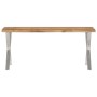 Banco con borde natural madera de acacia maciza 105 cm de , Bancos - Ref: Foro24-372758, Precio: 95,64 €, Descuento: %