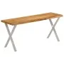Banco con borde natural madera de acacia maciza 105 cm de , Bancos - Ref: Foro24-372758, Precio: 94,26 €, Descuento: %
