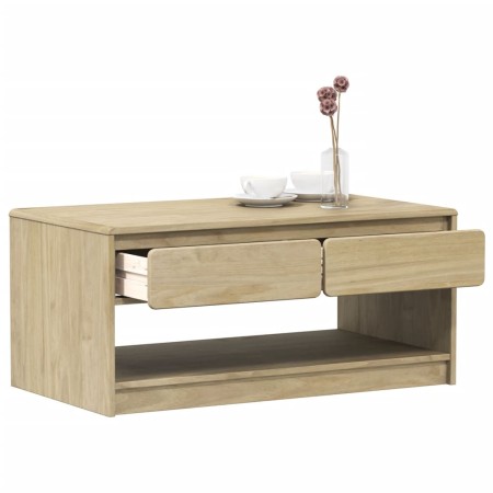 Mesa de centro SAUDA madera maciza pino color roble 99x55x45 cm de , Mesas de centro - Ref: Foro24-377598, Precio: 123,59 €, ...