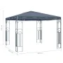 Cenador gris antracita 300x300 cm de vidaXL, Carpas y cenadores - Ref: Foro24-48047, Precio: 250,55 €, Descuento: %