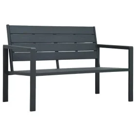 Banco de jardín HDPE gris aspecto madera 120 cm de vidaXL, Bancos de jardín - Ref: Foro24-47874, Precio: 154,67 €, Descuento: %