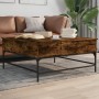 Mesa de centro madera ingeniería y metal roble humo 95x95x45 cm de , Mesas de centro - Ref: Foro24-3217066, Precio: 111,70 €,...