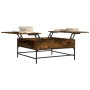 Mesa de centro madera ingeniería y metal roble humo 95x95x45 cm de , Mesas de centro - Ref: Foro24-3217066, Precio: 111,70 €,...
