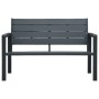 Banco de jardín HDPE gris aspecto madera 120 cm de vidaXL, Bancos de jardín - Ref: Foro24-47874, Precio: 178,04 €, Descuento: %