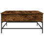 Mesa de centro madera ingeniería y metal roble humo 95x95x45 cm de , Mesas de centro - Ref: Foro24-3217066, Precio: 111,70 €,...